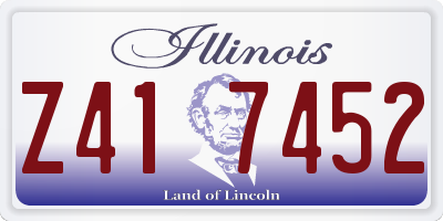 IL license plate Z417452