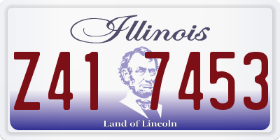 IL license plate Z417453