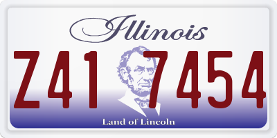 IL license plate Z417454