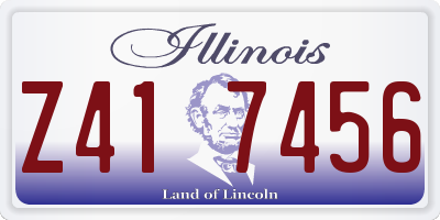 IL license plate Z417456
