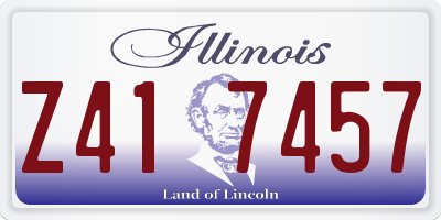 IL license plate Z417457