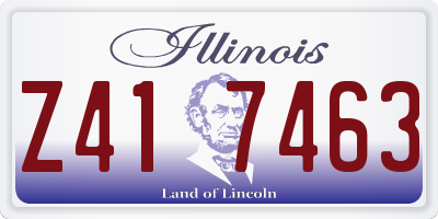 IL license plate Z417463