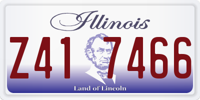 IL license plate Z417466