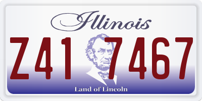 IL license plate Z417467