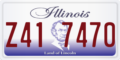 IL license plate Z417470