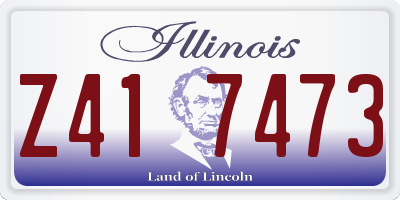 IL license plate Z417473