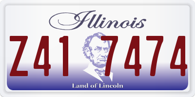 IL license plate Z417474