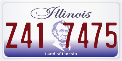 IL license plate Z417475