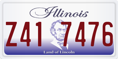 IL license plate Z417476