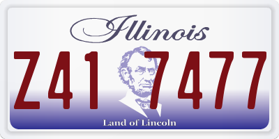 IL license plate Z417477