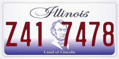 IL license plate Z417478
