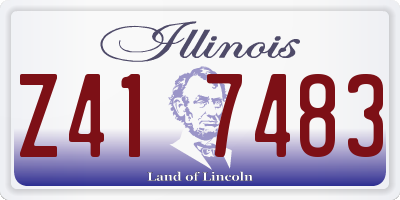 IL license plate Z417483