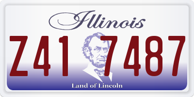 IL license plate Z417487