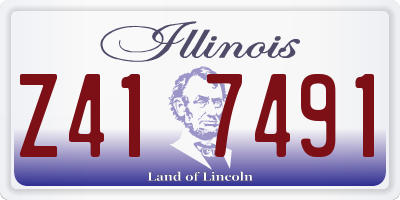 IL license plate Z417491