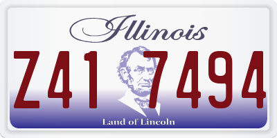 IL license plate Z417494