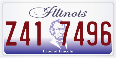 IL license plate Z417496