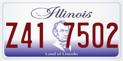 IL license plate Z417502