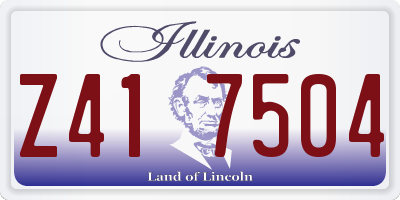 IL license plate Z417504