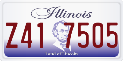 IL license plate Z417505