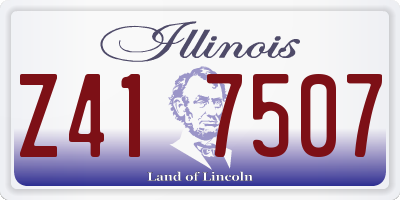 IL license plate Z417507