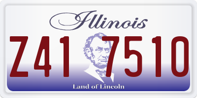 IL license plate Z417510