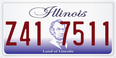 IL license plate Z417511