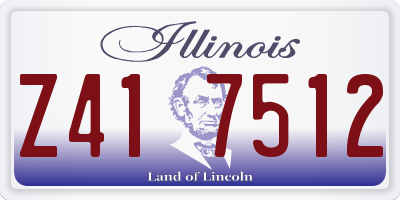 IL license plate Z417512