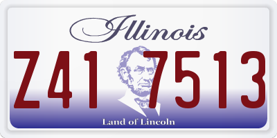 IL license plate Z417513