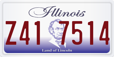 IL license plate Z417514