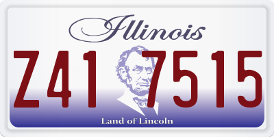 IL license plate Z417515