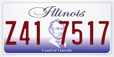 IL license plate Z417517