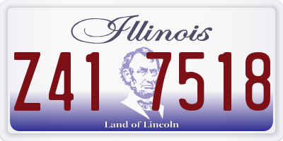 IL license plate Z417518