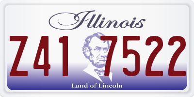 IL license plate Z417522
