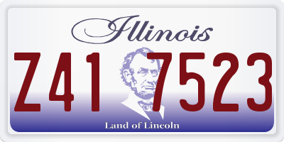 IL license plate Z417523