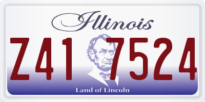IL license plate Z417524