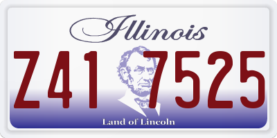 IL license plate Z417525
