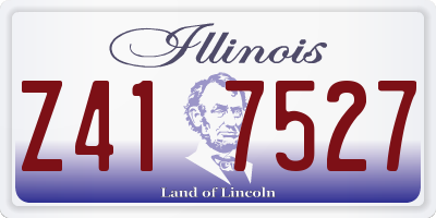 IL license plate Z417527