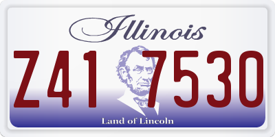 IL license plate Z417530