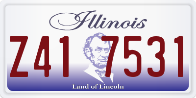 IL license plate Z417531