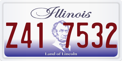 IL license plate Z417532