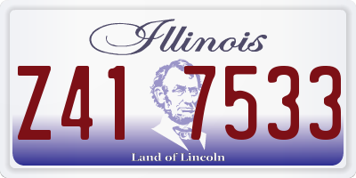 IL license plate Z417533