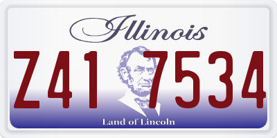 IL license plate Z417534