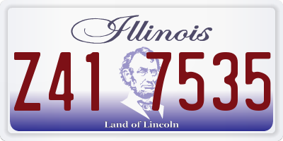 IL license plate Z417535