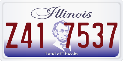 IL license plate Z417537