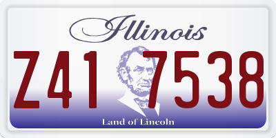 IL license plate Z417538