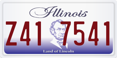 IL license plate Z417541