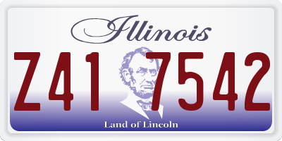 IL license plate Z417542
