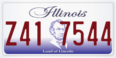 IL license plate Z417544