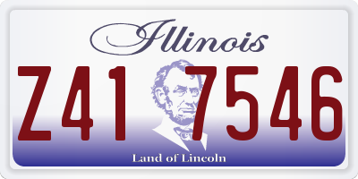 IL license plate Z417546