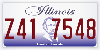 IL license plate Z417548